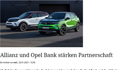 Intro-Bild: Opel und Allianz forcieren Versicherungsvermittlung 
